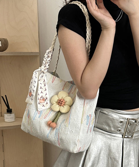 スカーフ付き 大容量トートバッグ 韓国風 レディース 女性バッグ おしゃれ 肩掛けバッグ 軽量 立体花ポイントバッグ  マザーズバッグ カジュアル鞄 手提げバッグ 98ZHUOQ-001